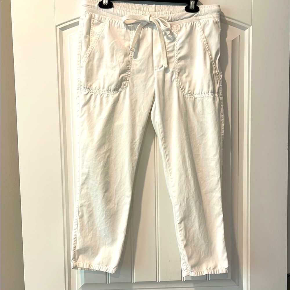 James Perse White Casual Pants with‎ Drawstring Waist 2